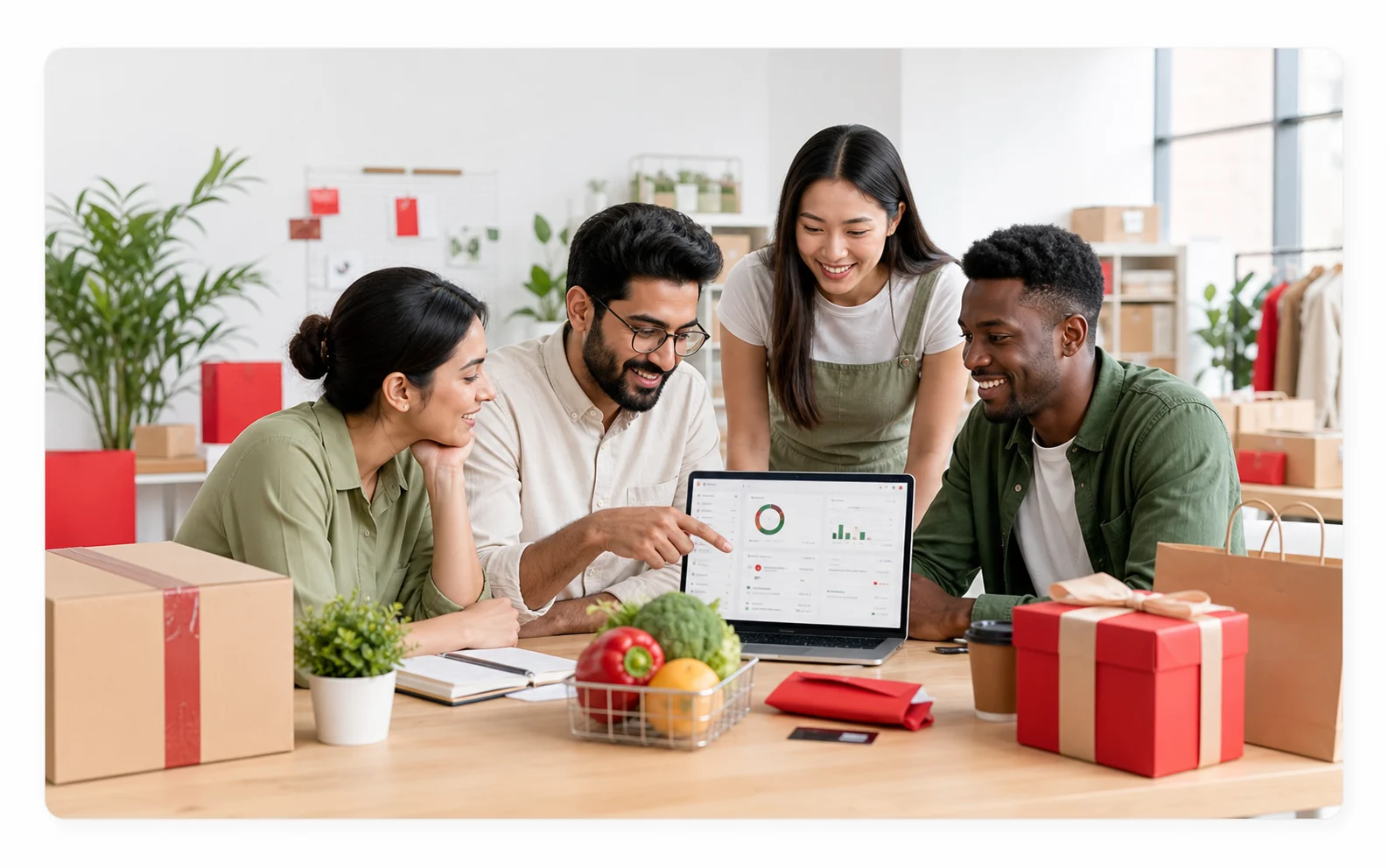 Collaborative Gudpanda marketplace team reviewing ecommerce operations