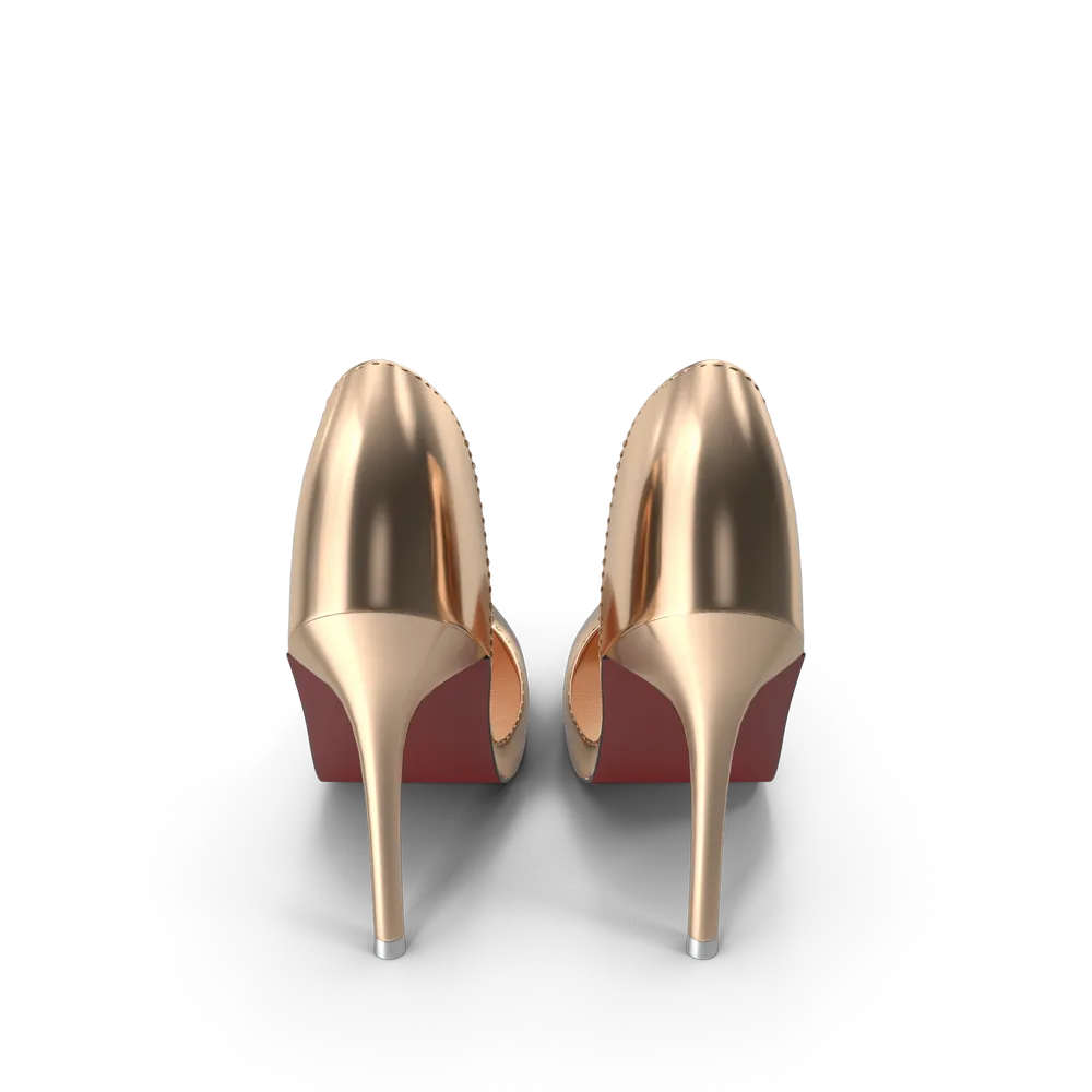 Golden Shoes Woman
